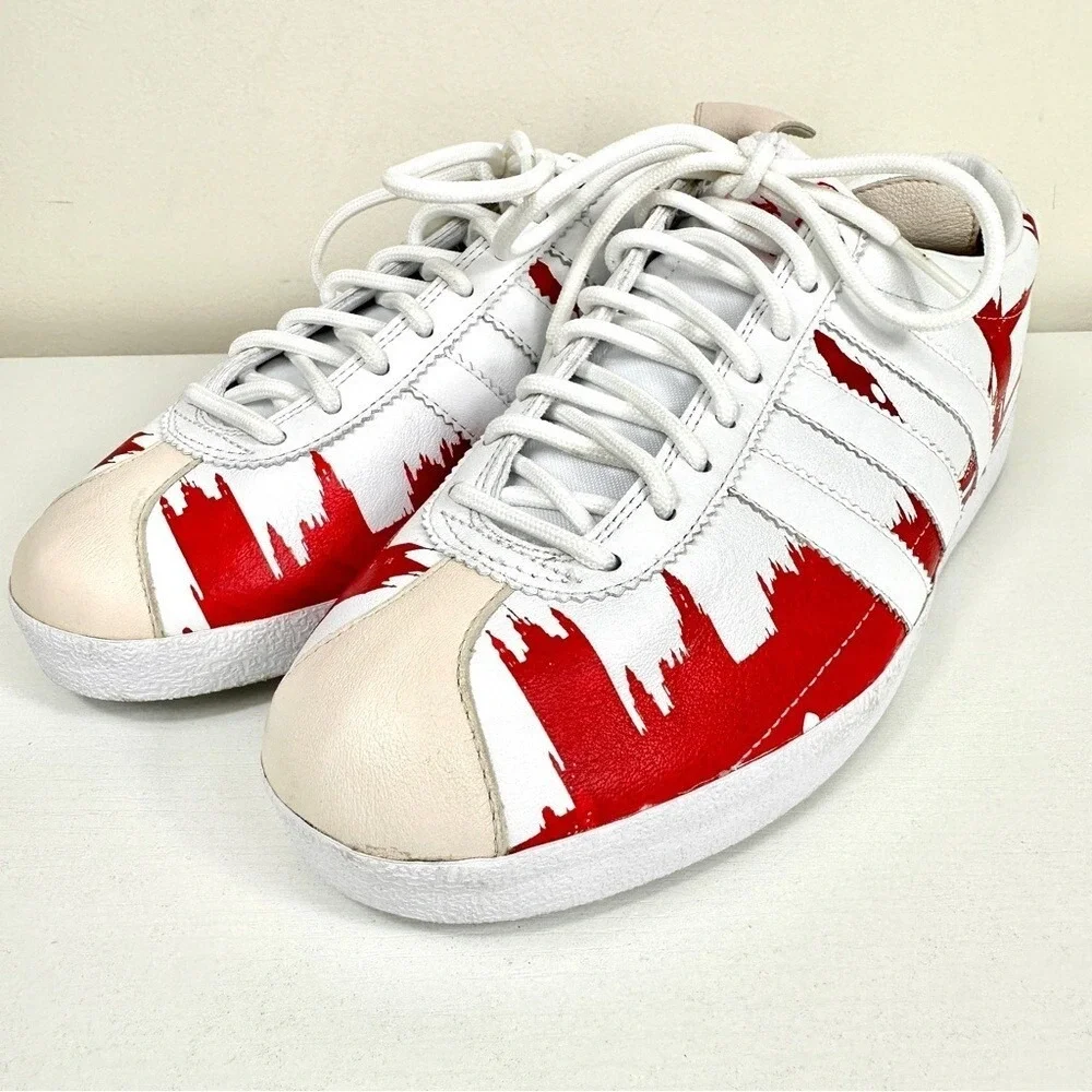 Adidas Originals Gazelle Vintage London Sneakers Size 8.5 Men Red/White‎